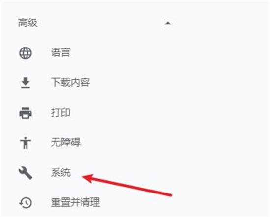 谷歌浏览器高级设置示意图