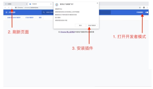 插件安装过程示意图