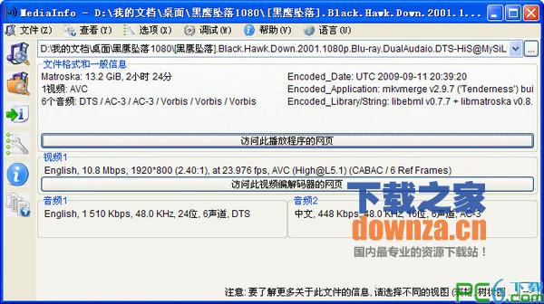 视频参数检测工具界面