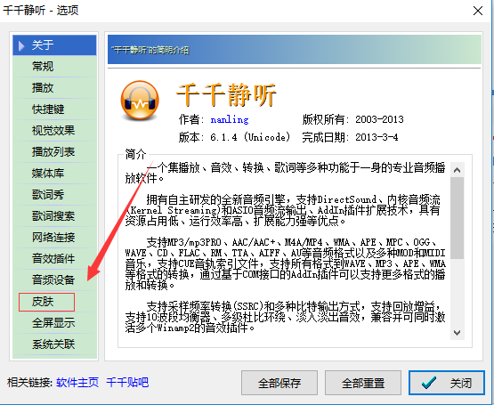 皮肤设置